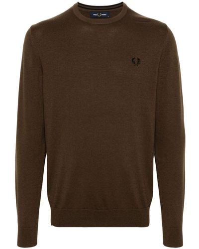 Fred Perry ロゴ セーター - ブラウン