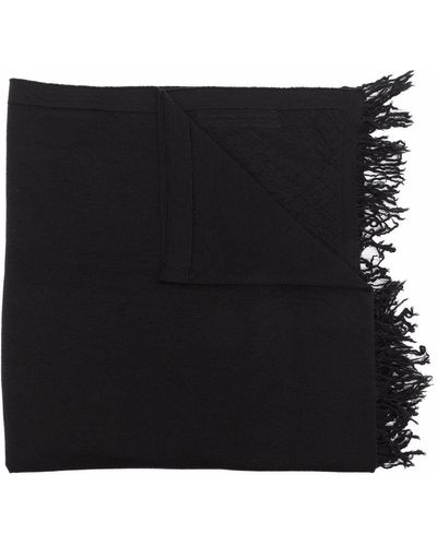 Rick Owens Fogachine Knitted Blanket Scarf - Black