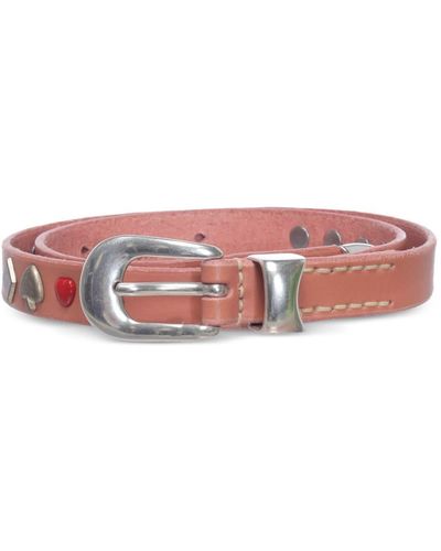 Our Legacy Card Deck Leather Belt - Pink