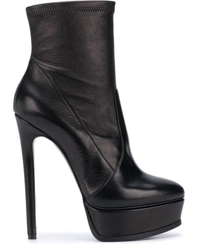 Casadei Platform Ankle Boots - Black