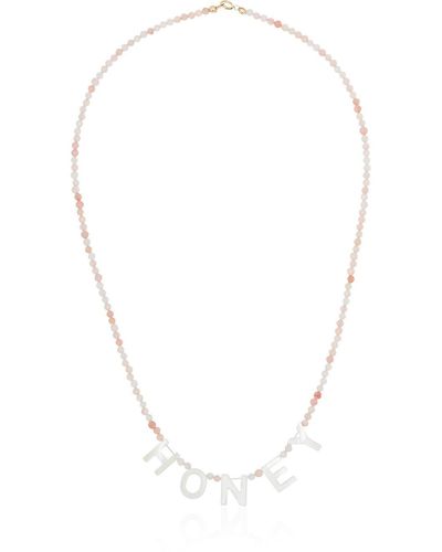 Roxanne First Honey Beaded Necklace - White