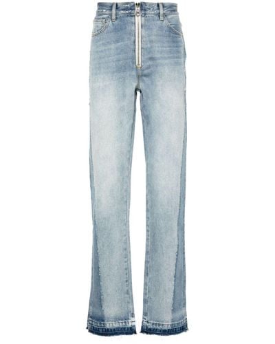 Cole Buxton Two-tone Straight Jeans - Blue