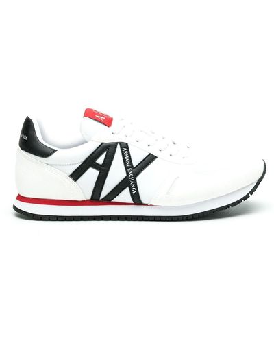 Armani Exchange Logo-patch Lace-up Trainers - White