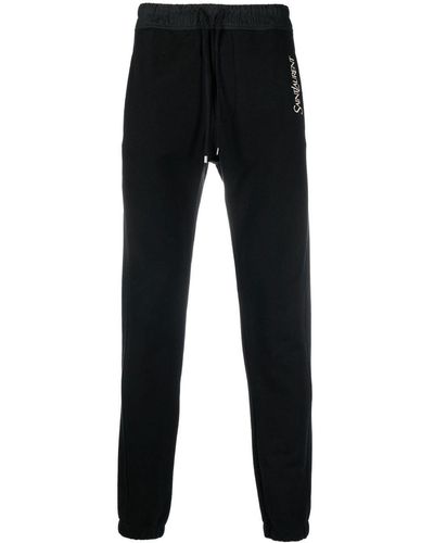 Saint Laurent Trainingsbroek Met Geborduurd Logo - Zwart