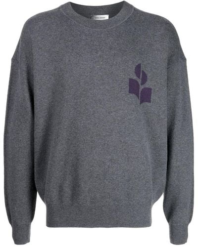 Isabel Marant Atley Logo Sweater - Gray