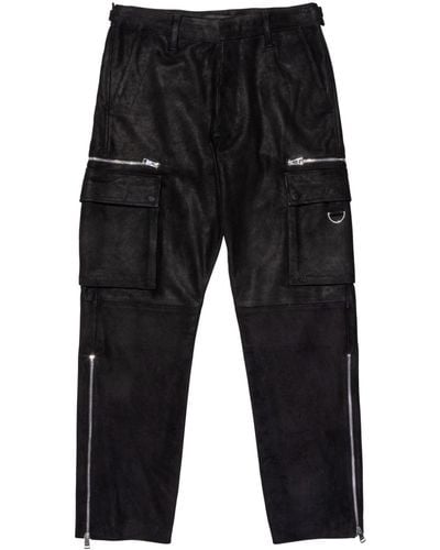 Purple Brand Pantalon zippé à poches cargo - Noir