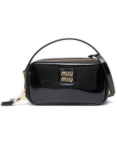 Miu Miu Shopper Met Logo - Zwart