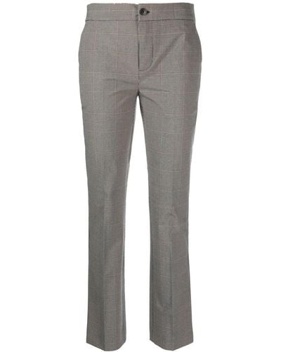 Twin Set Checked Straight-leg Trousers - Grey