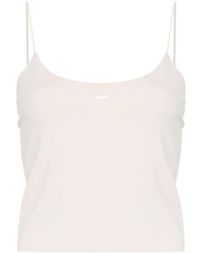 Nike Chill Knit Cropped Top - Natural