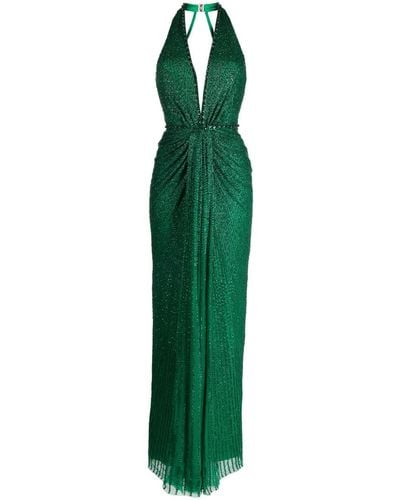 Jenny Packham Zooey Sequined Gown - Green