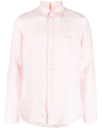 BOSS ボタン リネンシャツ - ピンク