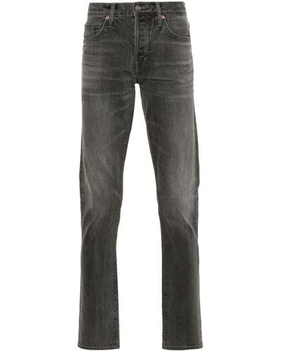 Tom Ford Halbhohe Slim-Fit-Jeans - Grau