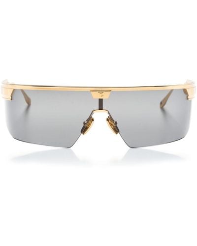 BALMAIN EYEWEAR Major Shield-frame Sunglasses - Grey
