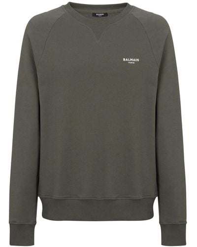Balmain Paris Sweatshirt aus Bio-Baumwolle - Grau