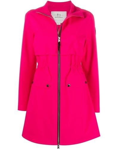 Woolrich Mantel mit Reißverschluss - Pink