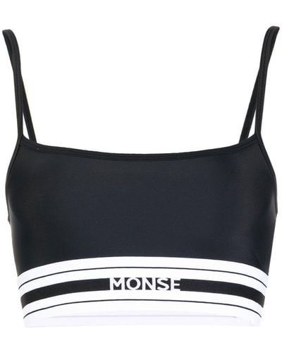 Monse Logo-waist Sports Bra - Black
