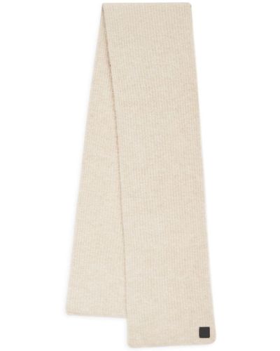 Anine Bing Emmett Ribbed-knit Scarf - Natural