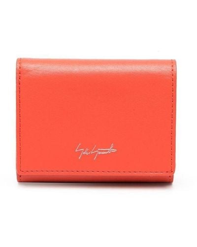 discord Yohji Yamamoto Logo-plaque Leather Wallet - Red
