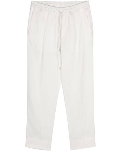 Briglia 1949 Elasticated-waistband Satin Trousers - White