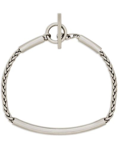 Saint Laurent Rope-chain Tube Bracelet - White