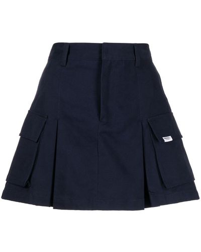 Chocoolate Minifalda tipo cargo con parche del logo - Azul
