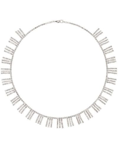 Roxanne Assoulin On The Fringe Crystal Necklace - White