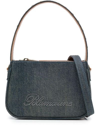 Blumarine Mini-Tasche mit Logo - Blau