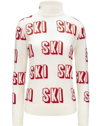 Perfect Moment 3D Ski Pullover aus Merinowolle - Rot