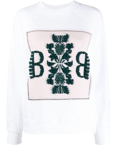 Barrie Sweatshirt mit Logo-Patch - Weiß