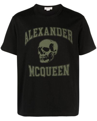 Alexander McQueen スカルプリント Tシャツ - ブラック