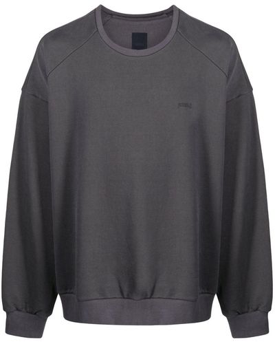 Juun.J Logo-print Cotton Sweatshirt - Grey