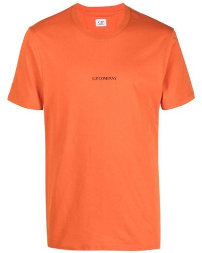 C.P. Company T-shirt en coton à logo imprimé - Orange