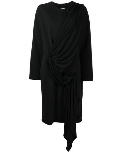 MM6 by Maison Martin Margiela ドレープディテール ドレス - ブラック