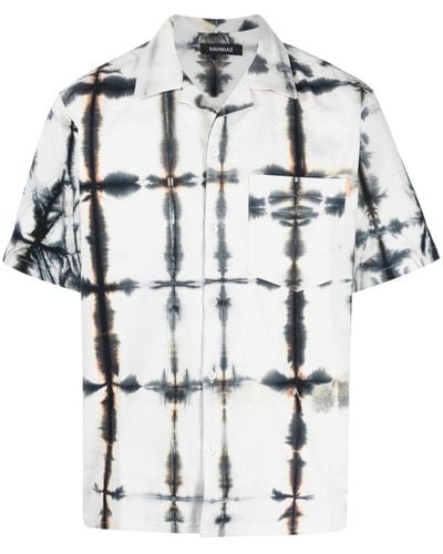 NAHMIAS Overhemd Met Tie-dye Print - Wit
