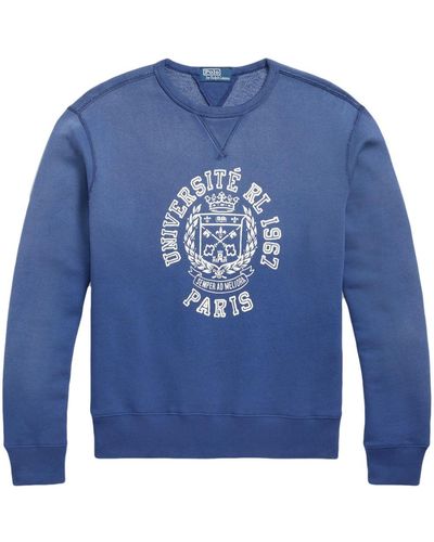 Polo Ralph Lauren Sweatshirt mit Wappen-Print - Blau