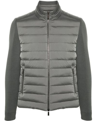 Moorer Cattaneo-s3c Panelled-design Jacket - Grey
