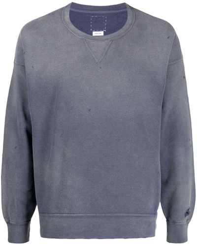 Visvim Sweatshirt im Distressed-Look - Blau