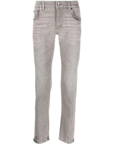 Dolce & Gabbana Überfärbte Skinny-Jeans - Grau