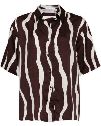 Faithfull The Brand Inca Hemd mit Zebra-Print - Schwarz