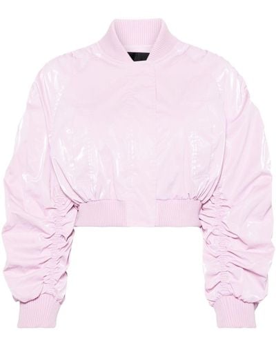 Pinko Bolbe Ruched Bomber Jacket - Pink