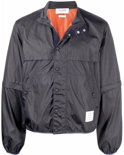 Thom Browne Removable-sleeves Zip-up Jacket - Gray