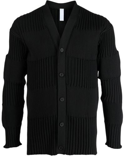 CFCL Cardigan Fluted a coste - Nero