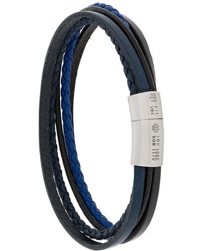 Tateossian Bracelet multi-tours Cobra - Bleu