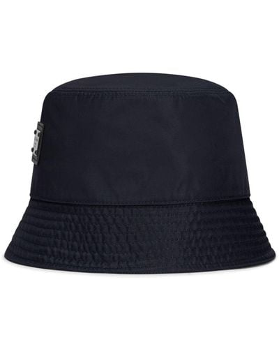 Dolce & Gabbana Logo-appliqué Bucket Hat - Blue