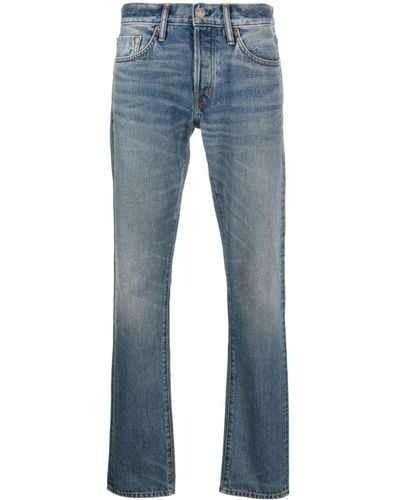 Tom Ford Straight-leg Stonewashed Jeans - Blue