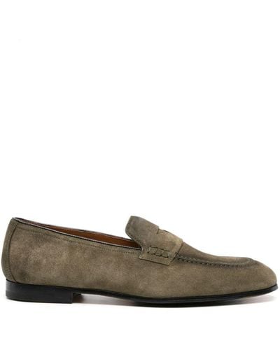 Doucal's Suede Penny Loafers - Grey