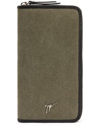Giuseppe Zanotti Tom Portemonnaie mit Reißverschluss - Grün