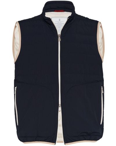 Brunello Cucinelli Gewatteerde Bodywarmer - Blauw