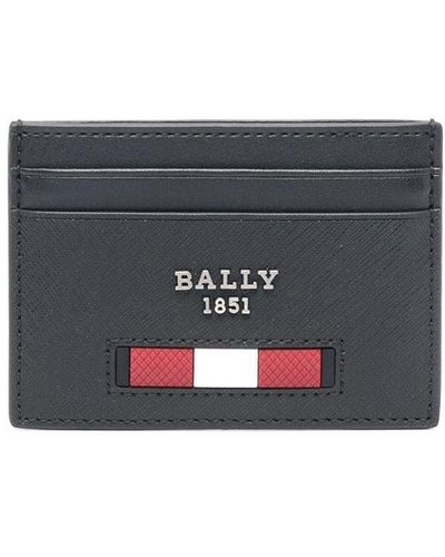 Bally Bhar Leather Cardholder - Grey