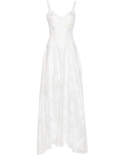 Ermanno Scervino Lace-detailing Maxi Dress - White